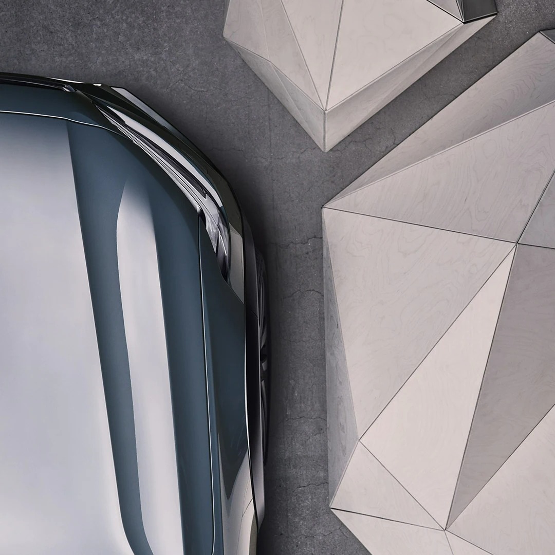머슬 블루 메탈릭 Volvo V90 크로스 컨트리 전방